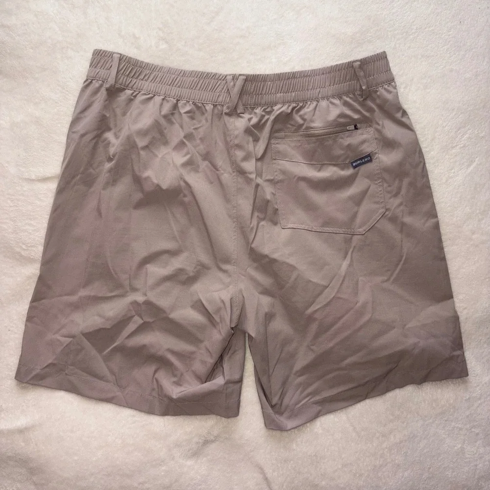 BURLEBO Everyday Shorts Mens 2XL Tan Performance Duck Pockets 8